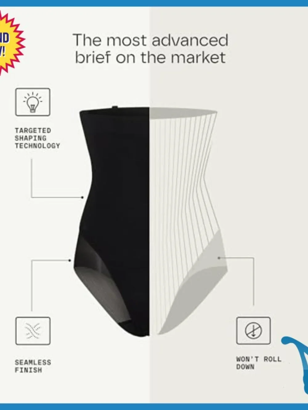 High Compression Waist Shaper Brief Shapewear 3X Nylon Elastane